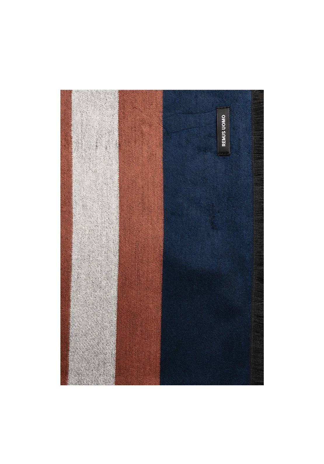 Remus Uomo Pattern Design Scarf, Navy