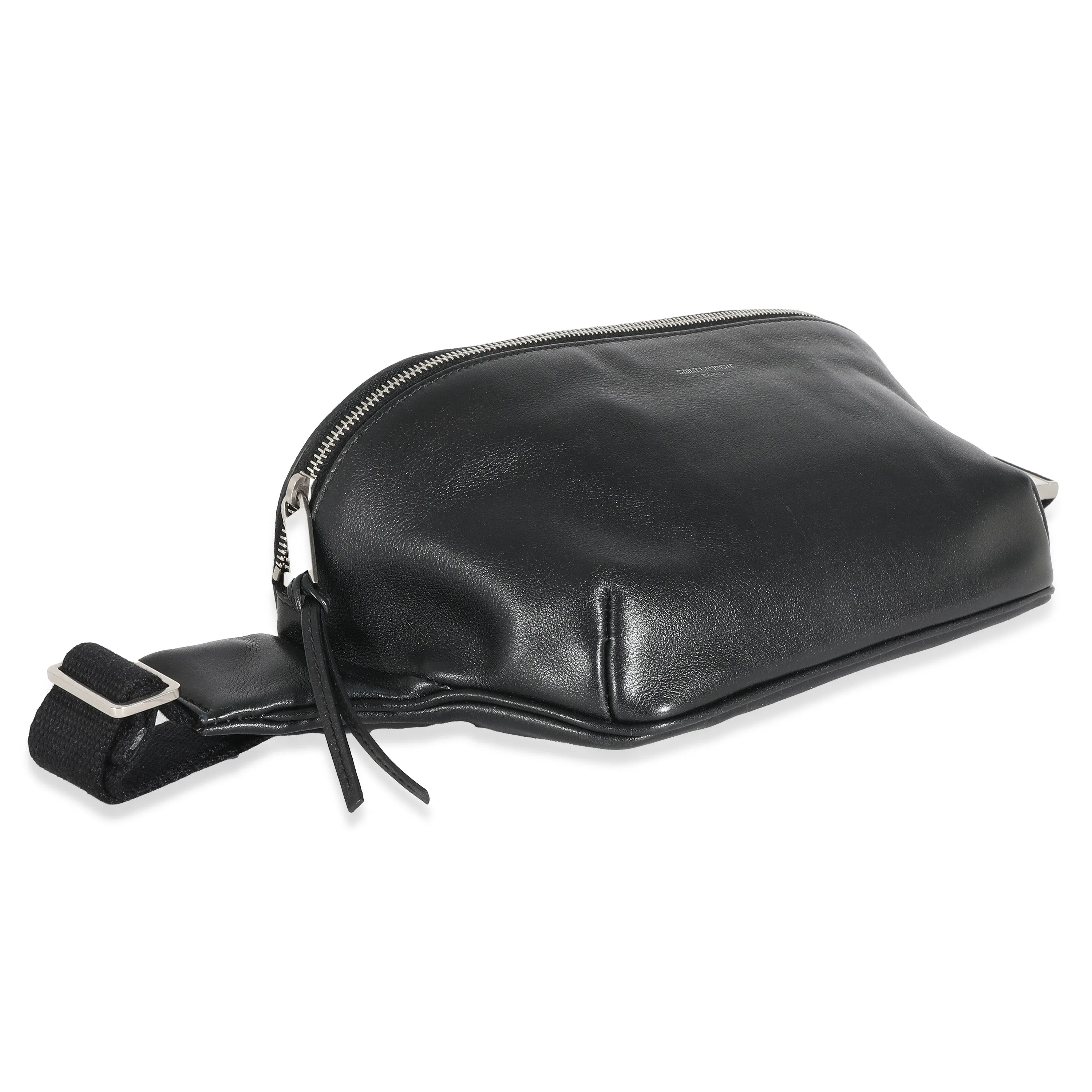 Saint Laurent Black Leather Marsupio Belt Bag