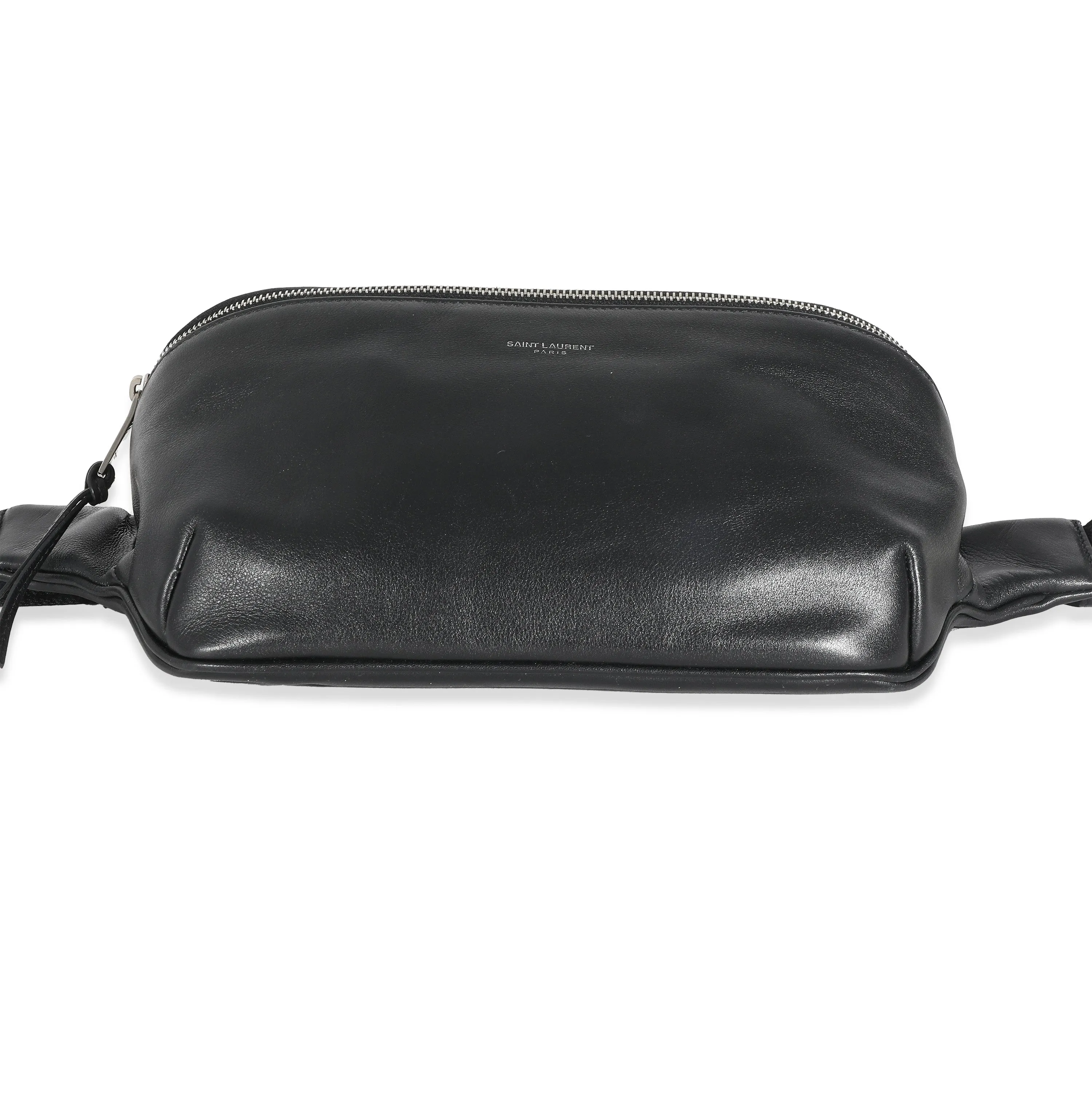 Saint Laurent Black Leather Marsupio Belt Bag