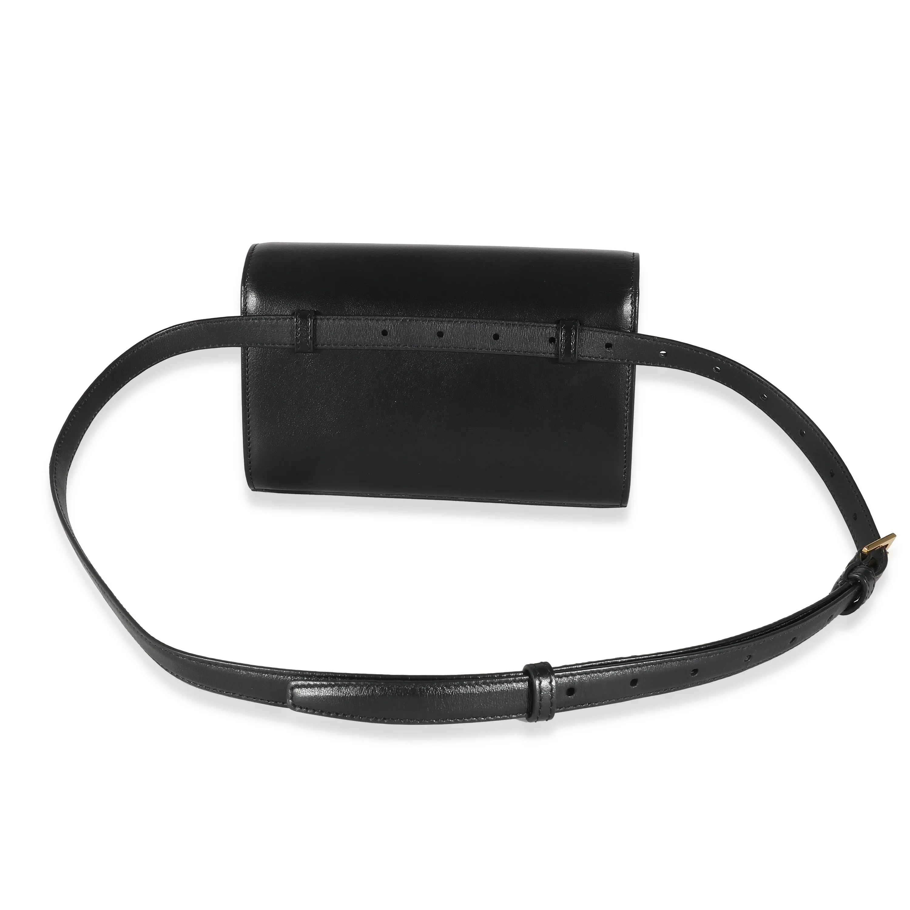 Saint Laurent Black Smooth Leather Kate Belt Bag