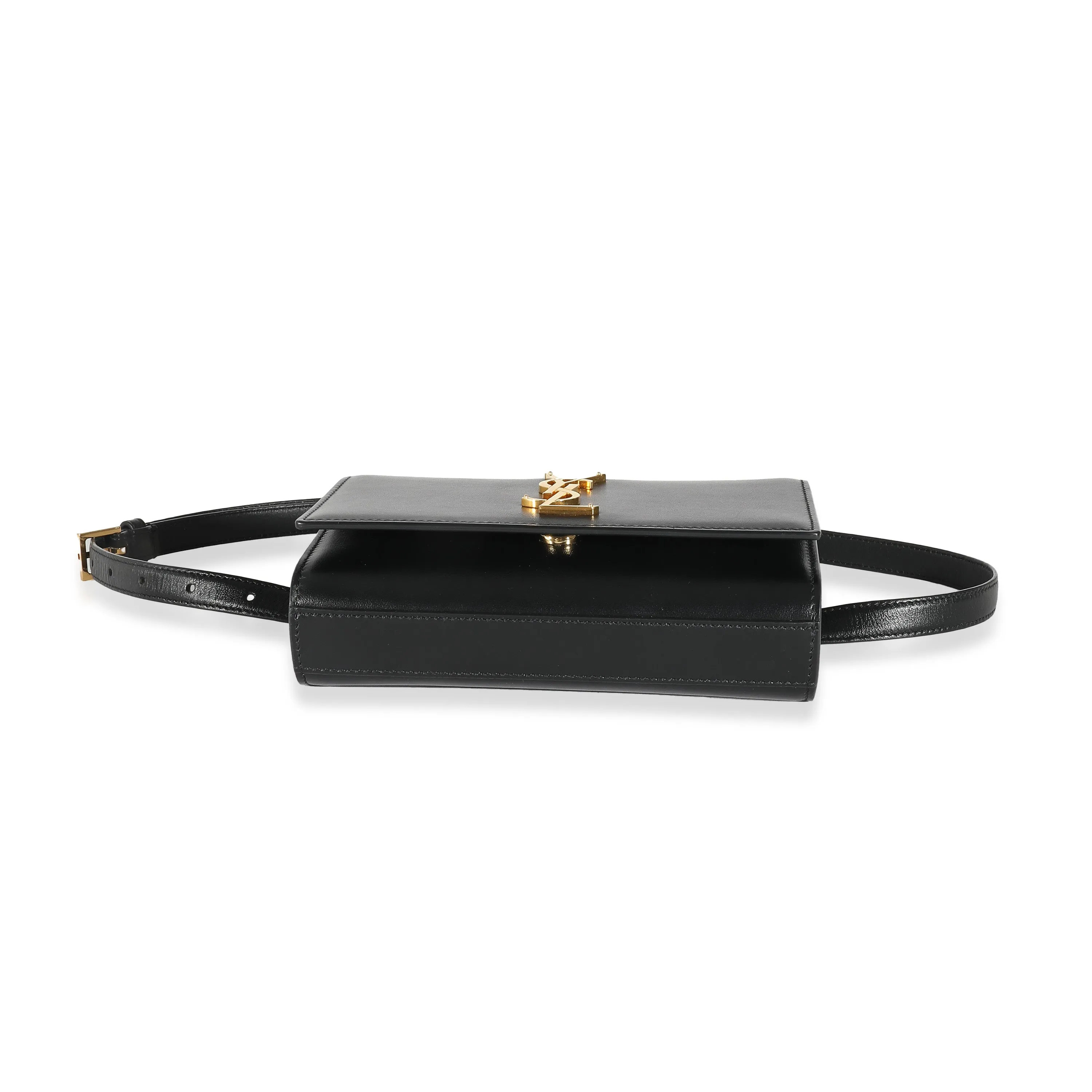 Saint Laurent Black Smooth Leather Kate Belt Bag