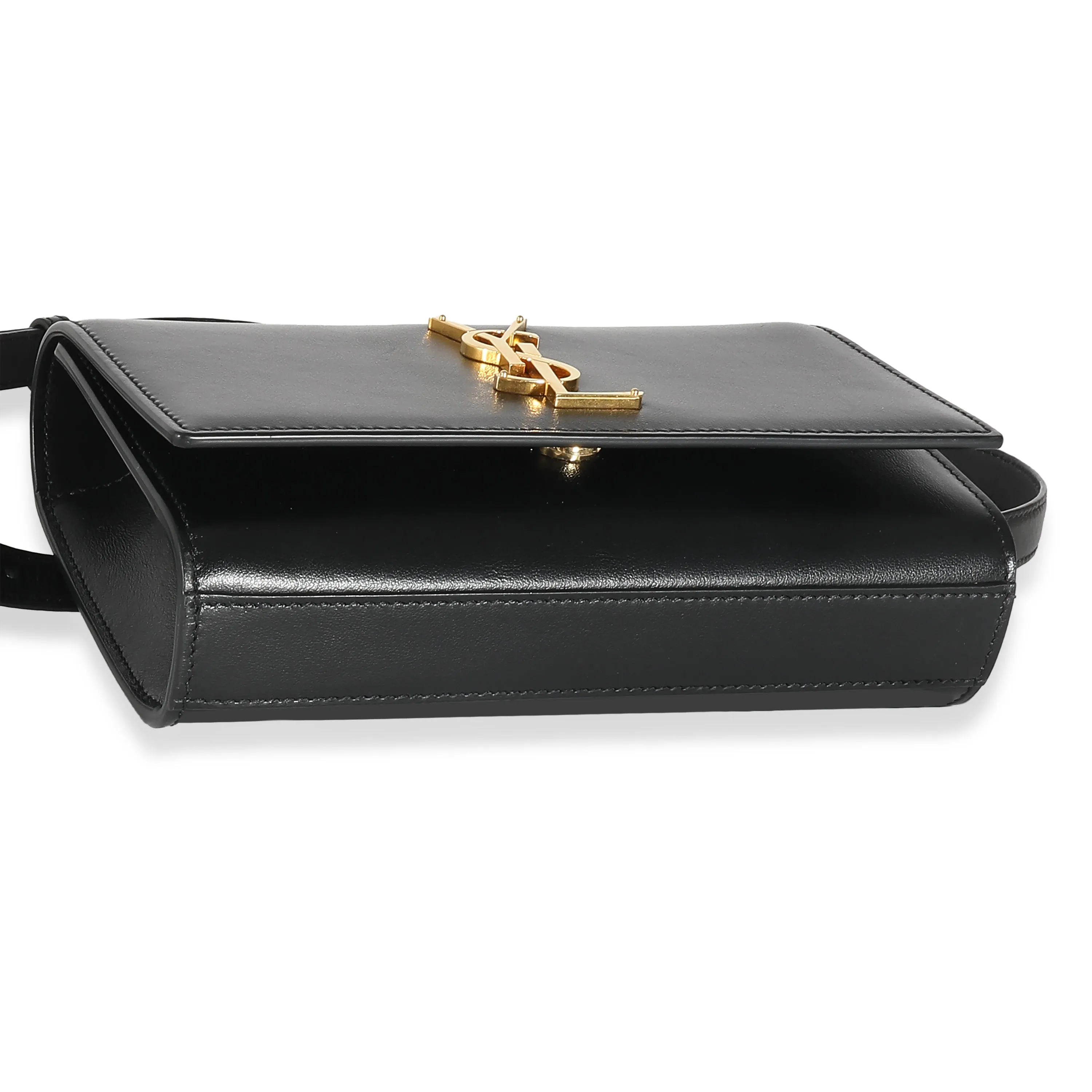 Saint Laurent Black Smooth Leather Kate Belt Bag