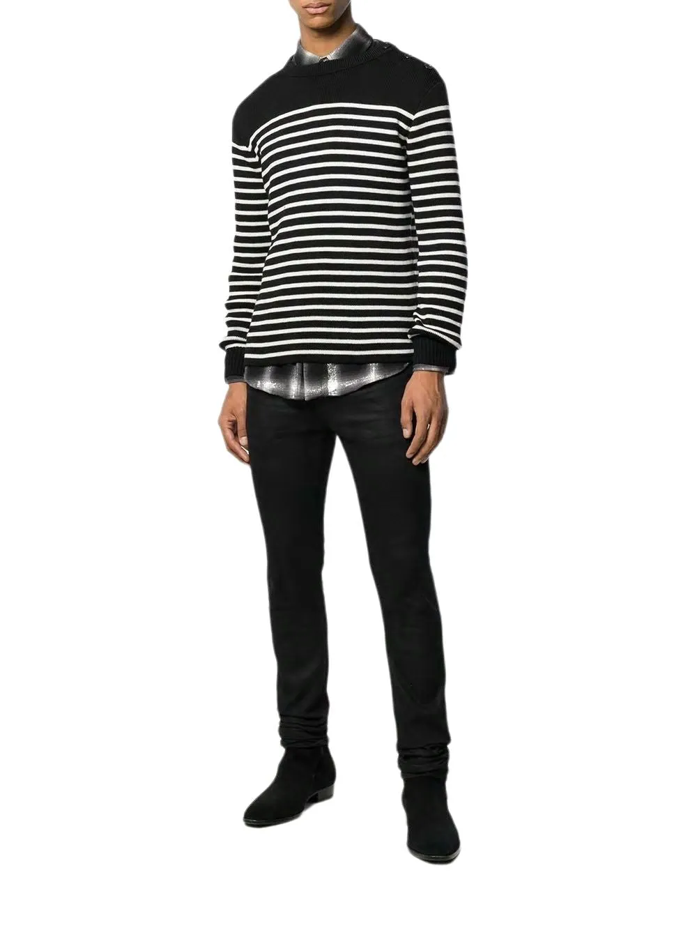 SAINT LAURENT Cozy High Neck Knit Pullover for Men in Fall/Winter 2024