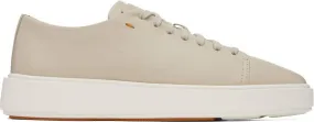 Santoni Beige Leather Sneakers