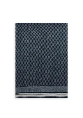 Serafina Men’s Diamond Print Scarf, Navy