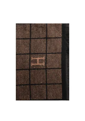 Serafina Men’s Monogram Scarf, Brown