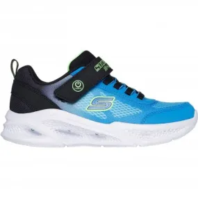 Skechers Meteor-Lights Krendox | Black/Blue | Boy's Fun Light-Up Trainers