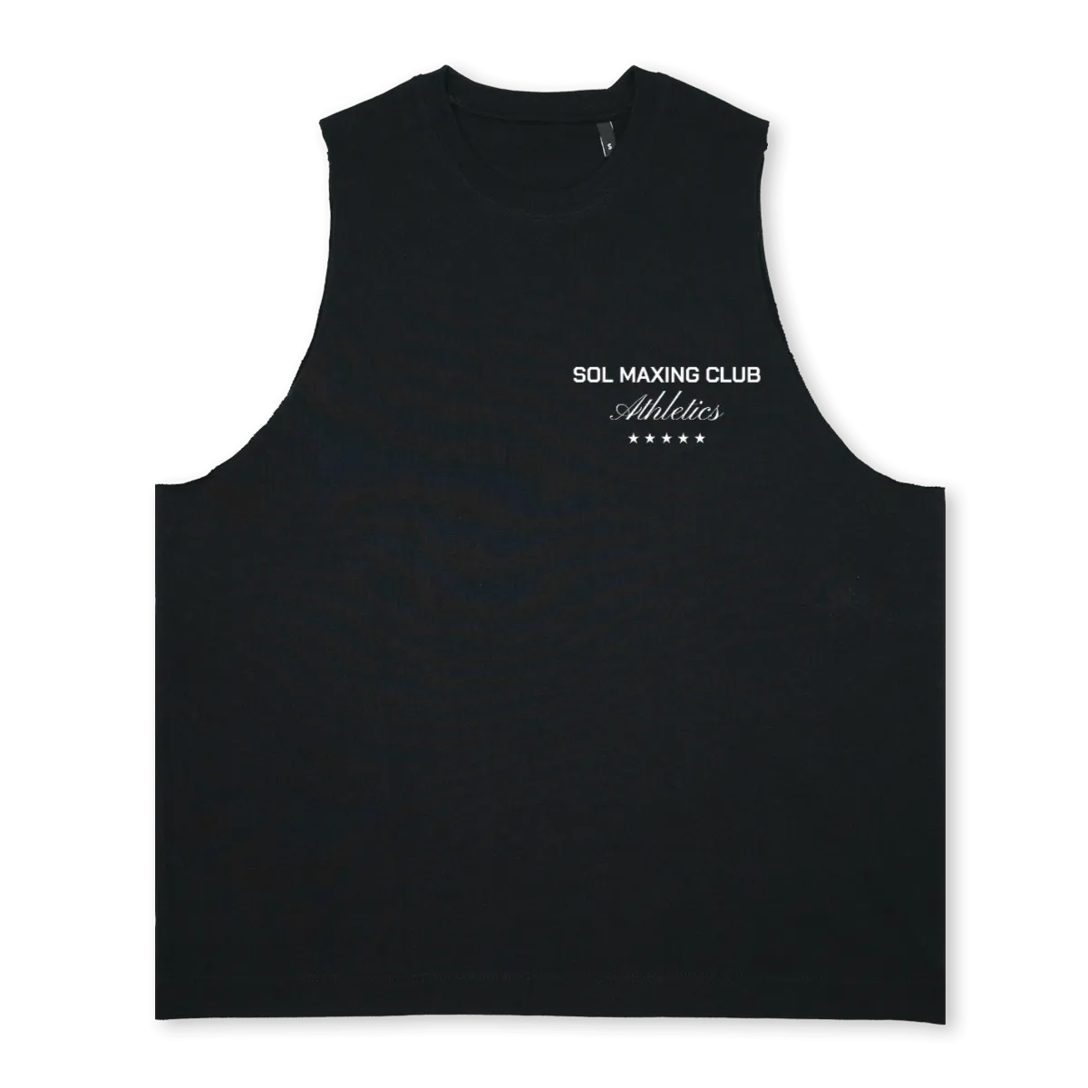 SMCGLORYTYPO Deep Black Oversized Vest.