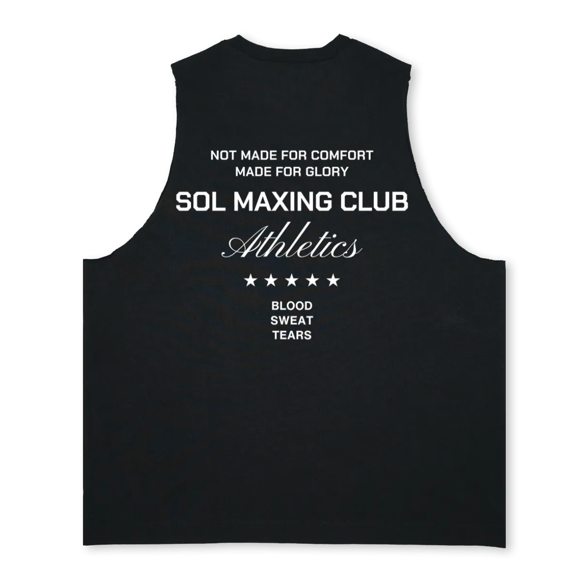 SMCGLORYTYPO Deep Black Oversized Vest.