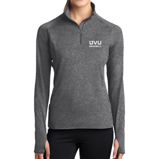 Sport-Tek Ladies Sport-Wick Stretch 1/2-Zip Pullover - UVU Baseball