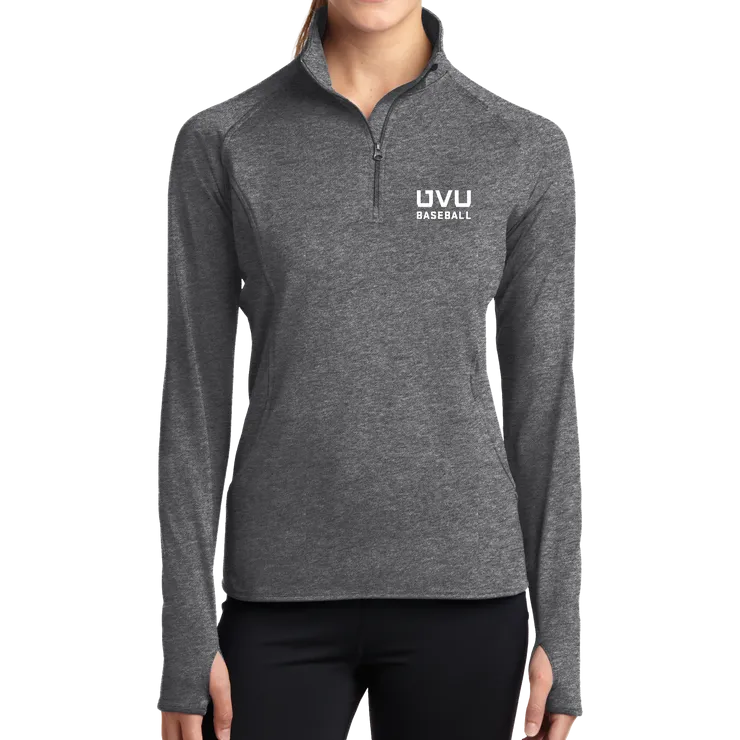 Sport-Tek Ladies Sport-Wick Stretch 1/2-Zip Pullover - UVU Baseball