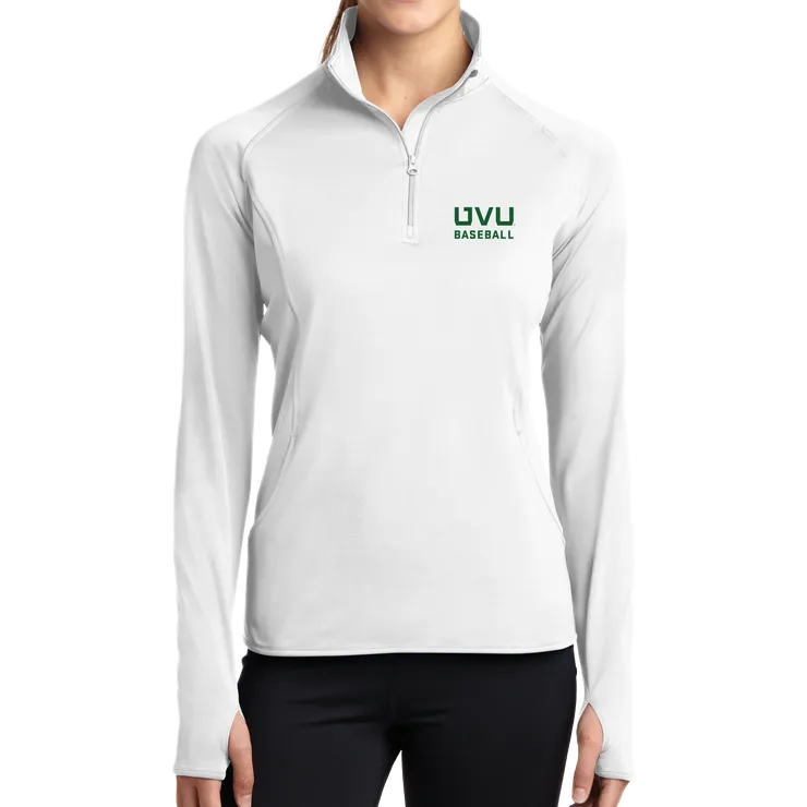 Sport-Tek Ladies Sport-Wick Stretch 1/2-Zip Pullover - UVU Baseball