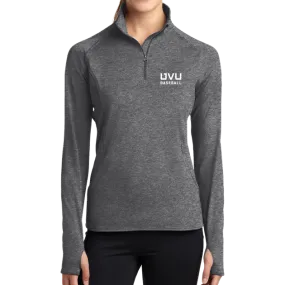 Sport-Tek Ladies Sport-Wick Stretch 1/2-Zip Pullover - UVU Baseball