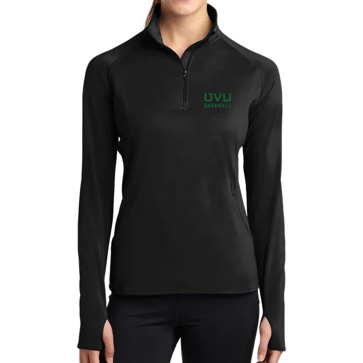 Sport-Tek Ladies Sport-Wick Stretch 1/2-Zip Pullover - UVU Baseball