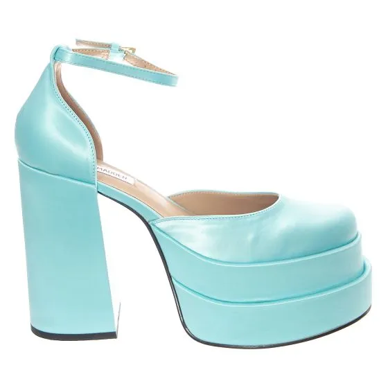 Steve Madden W' Charlize Blue Satin Sandals