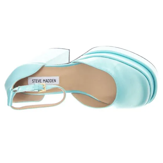 Steve Madden W' Charlize Blue Satin Sandals