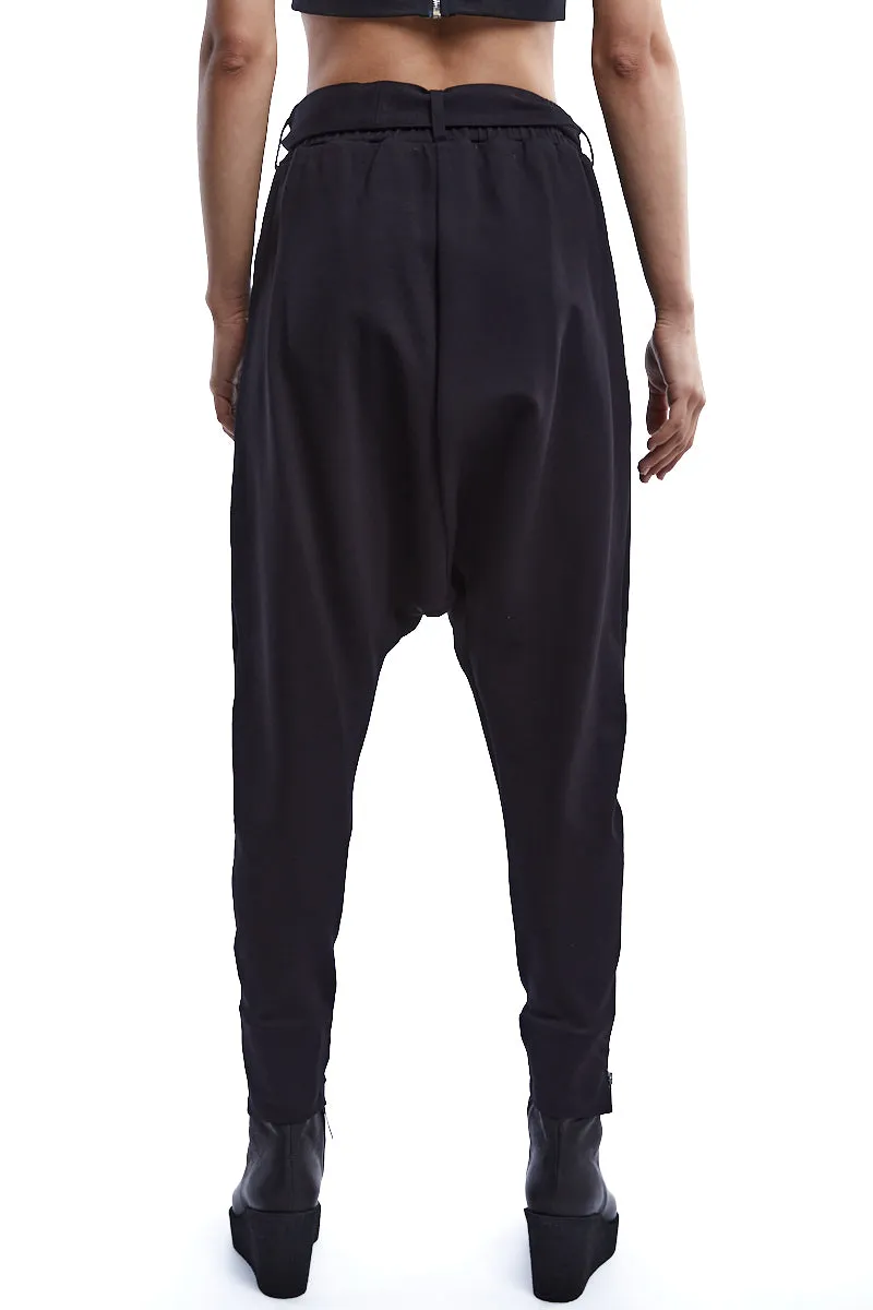 STRETCH PUNTO MILANO BAGGY TROUSERS