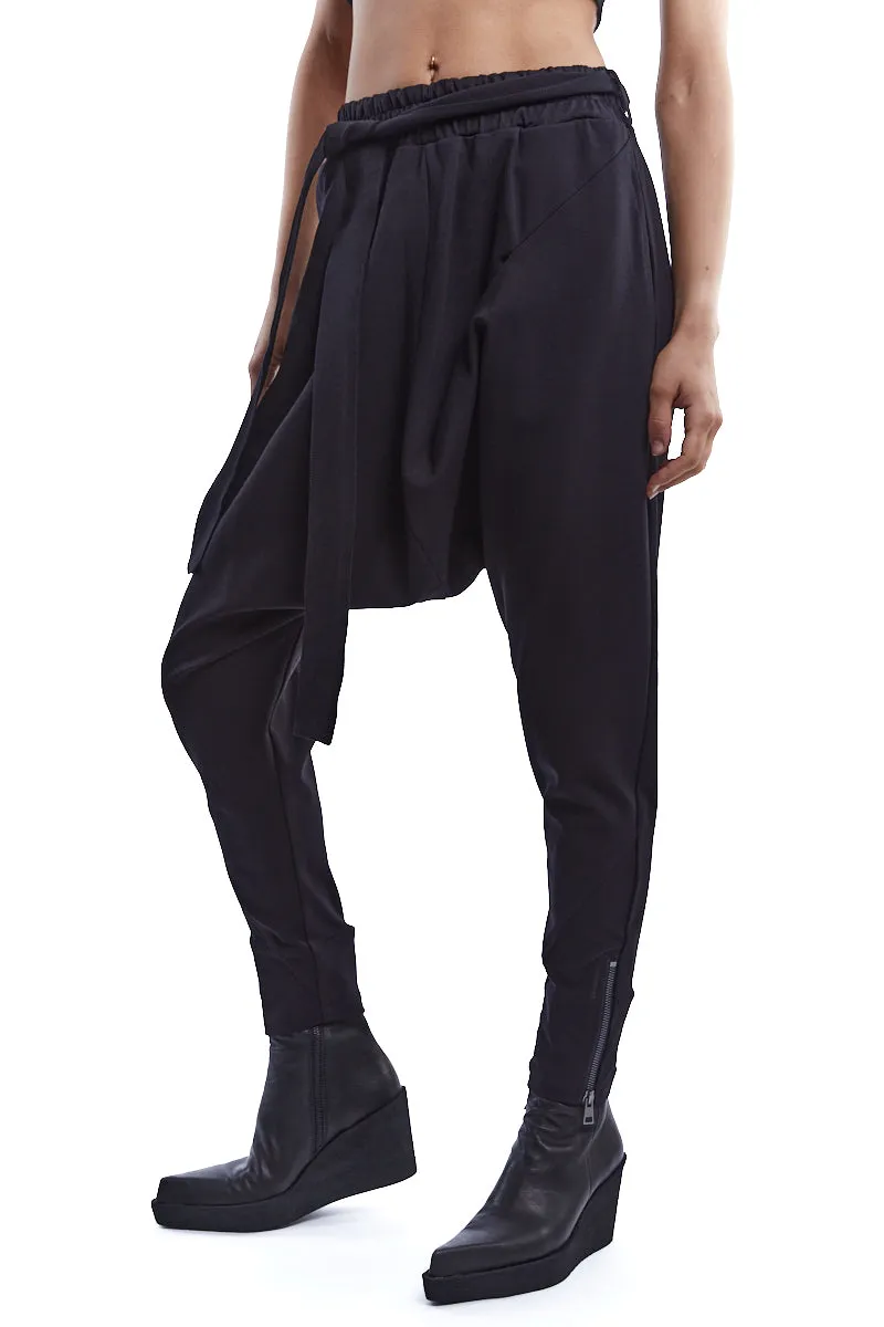 STRETCH PUNTO MILANO BAGGY TROUSERS