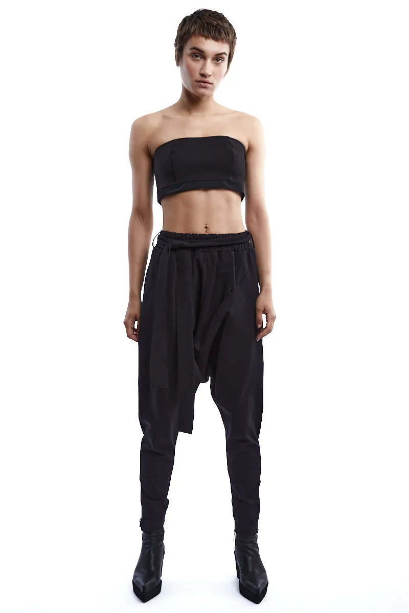 STRETCH PUNTO MILANO BAGGY TROUSERS