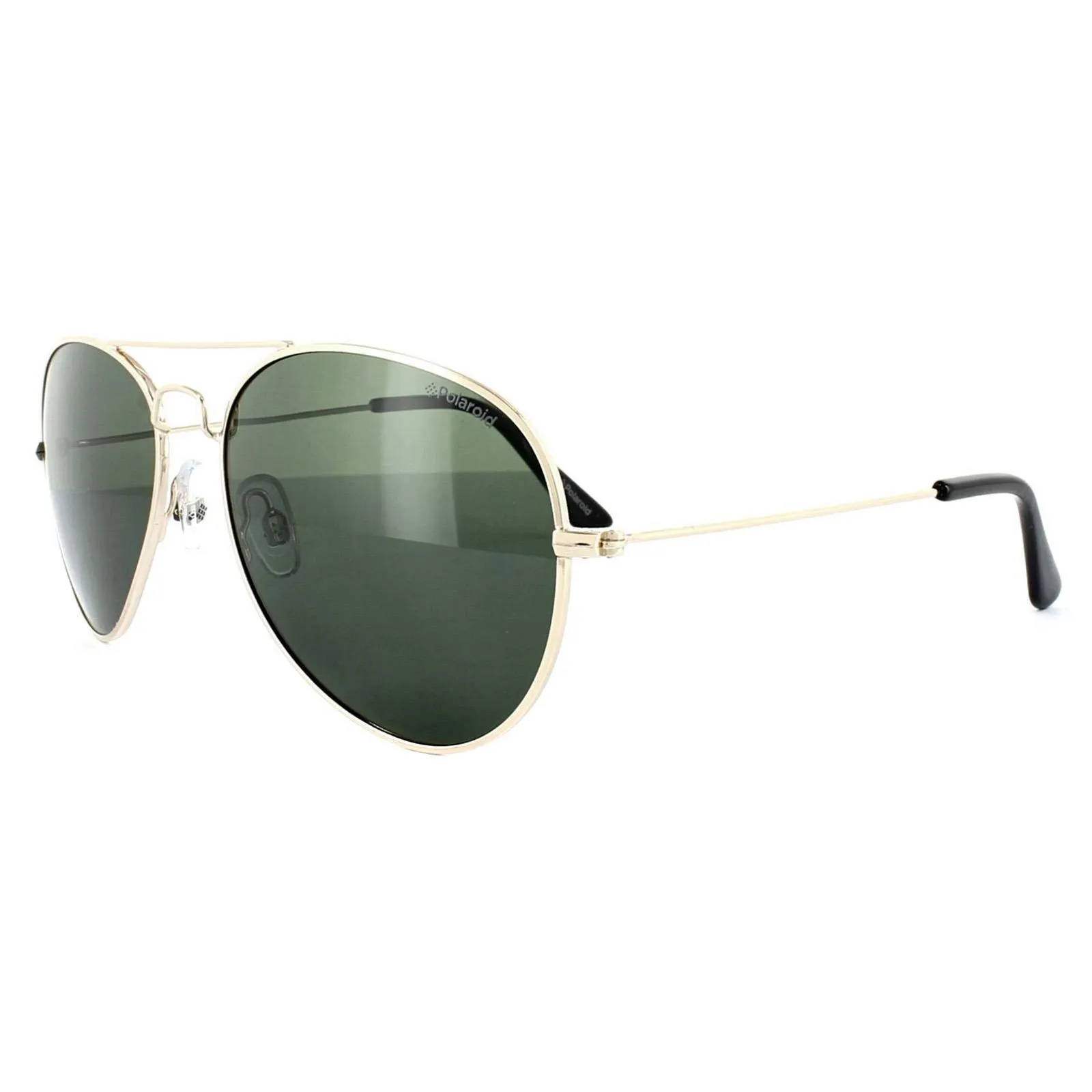 Sunglasses | Aviator Gold Green Polarized Sunglasses | Polaroid