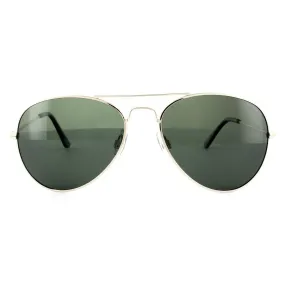 Sunglasses | Aviator Gold Green Polarized Sunglasses | Polaroid