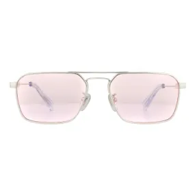 Sunglasses | Rectangle Shiny Palladium Pink Sunglasses | Police