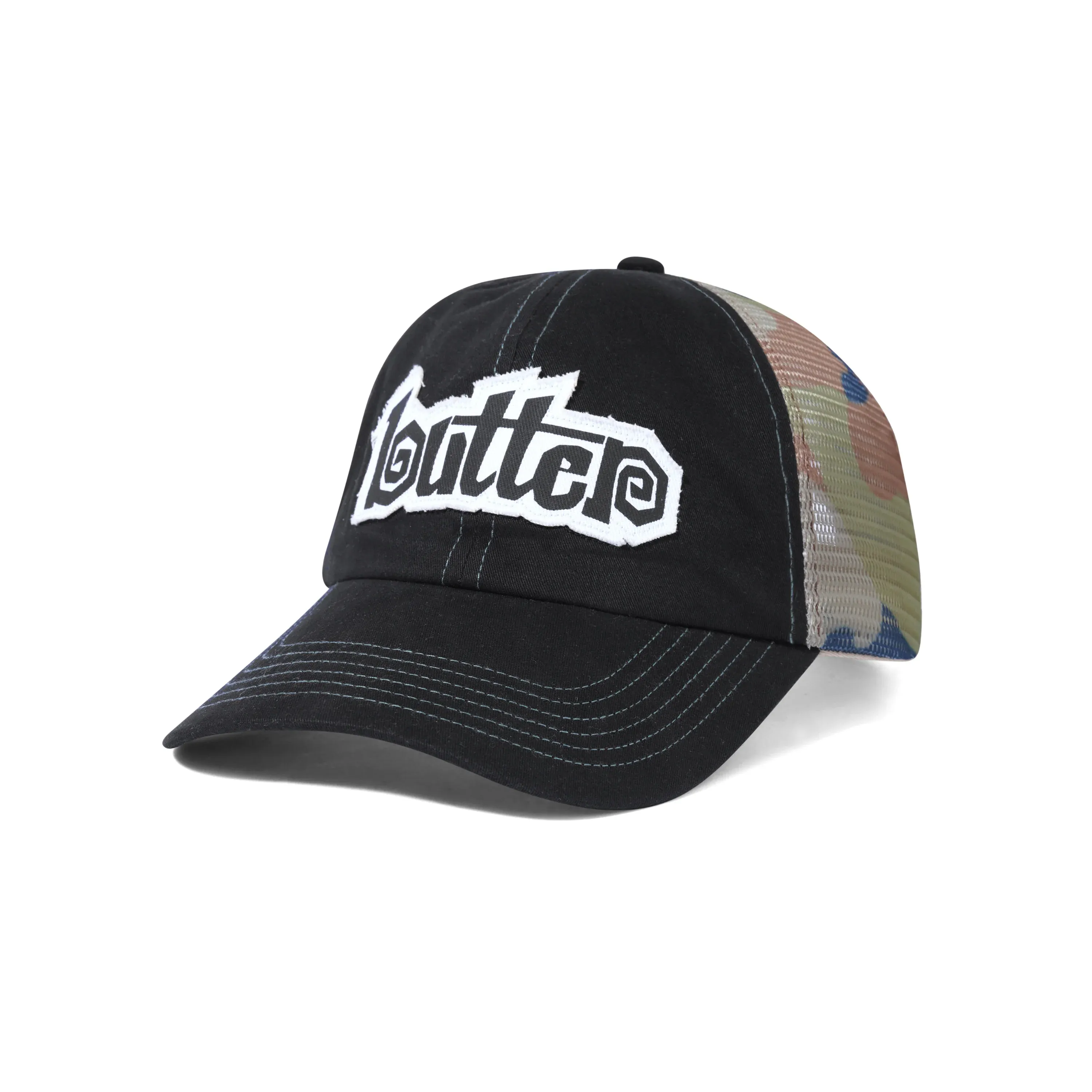 Swirl Trucker Cap, Black