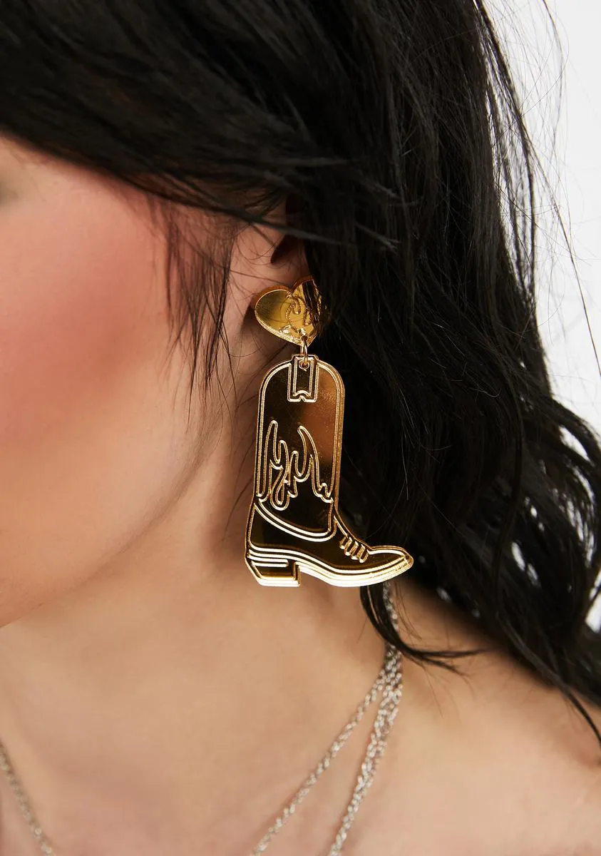 The Dolly Cowboy Boot Earrings-