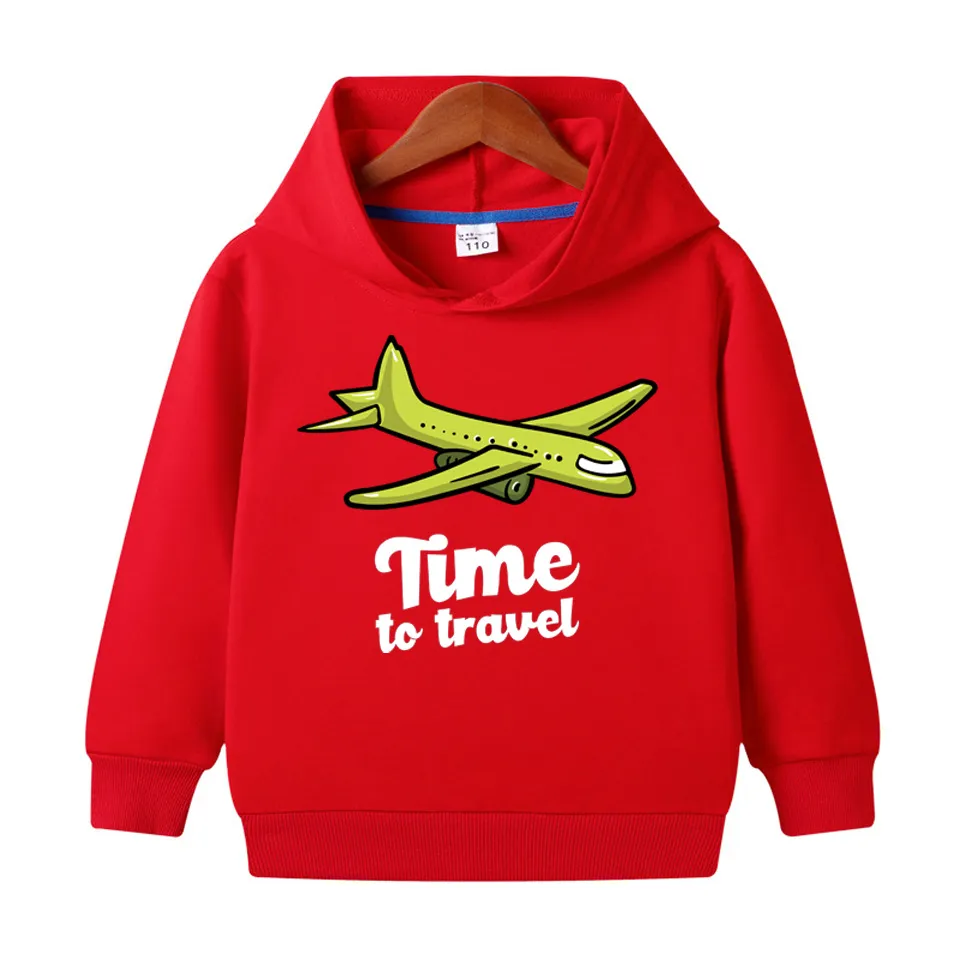 Time to Travel Printed Hoodie For Kids - Deal20one