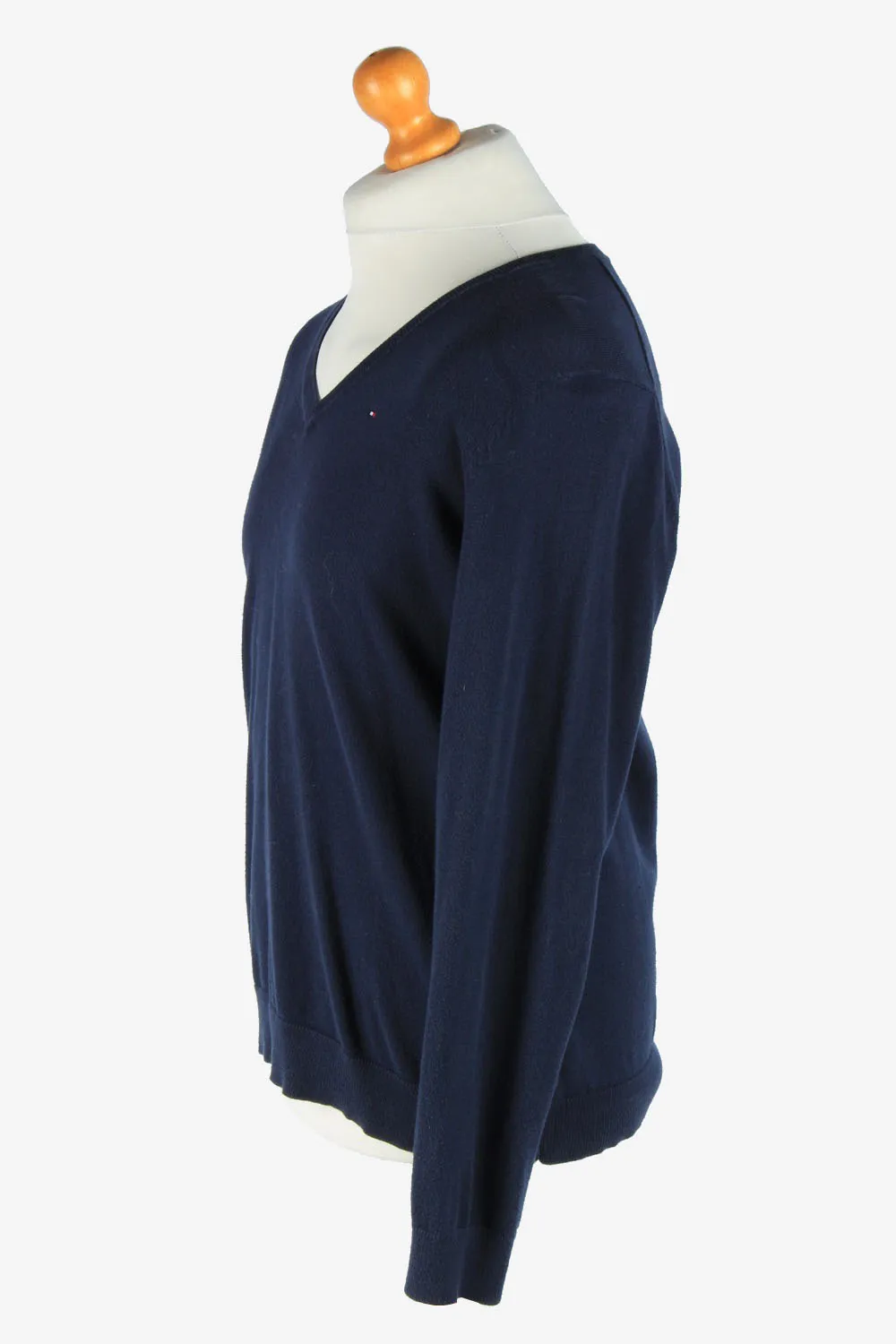 Tommy Hilfiger V Neck Jumper Pullover 90s Navy XL - Pepper Tree London