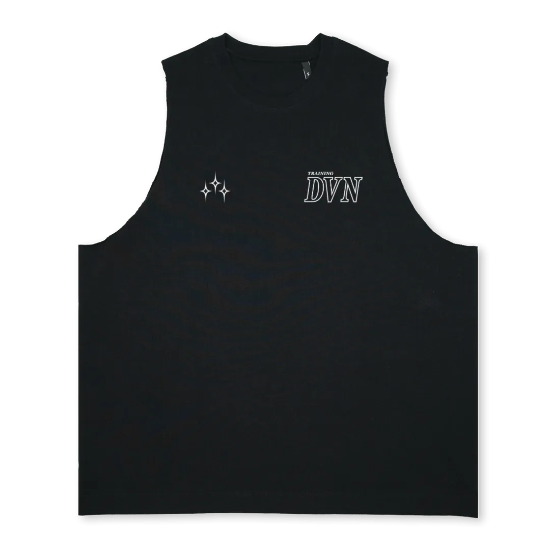 TRAININGDVNVEST Deep Black Oversized Vest.