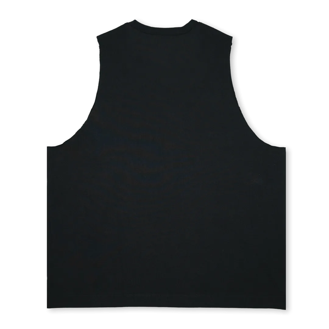 TRAININGDVNVEST Deep Black Oversized Vest.