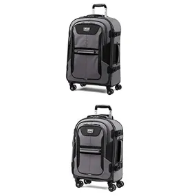 Travelpro Bold Expandable Spinner Luggage (21 Carry-On + 26Checked-Medium, Gray/Black)