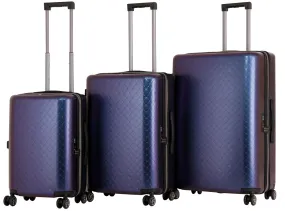 Triforce David Tutera Malibu 3-Piece Luggage Set - Iridescent Purple 