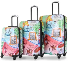 Tucci J'aime Paris 3-Piece Luggage Set 