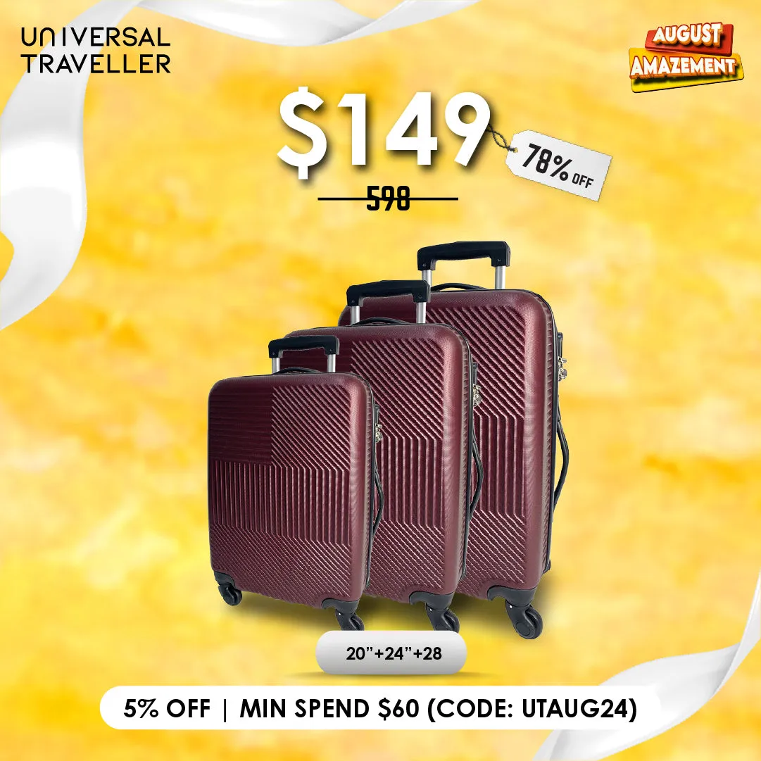 URBANlite Ray 20+24+28 Bundle | 4-Wheel Spinner | Anti-Scratch | Hard Case Luggage