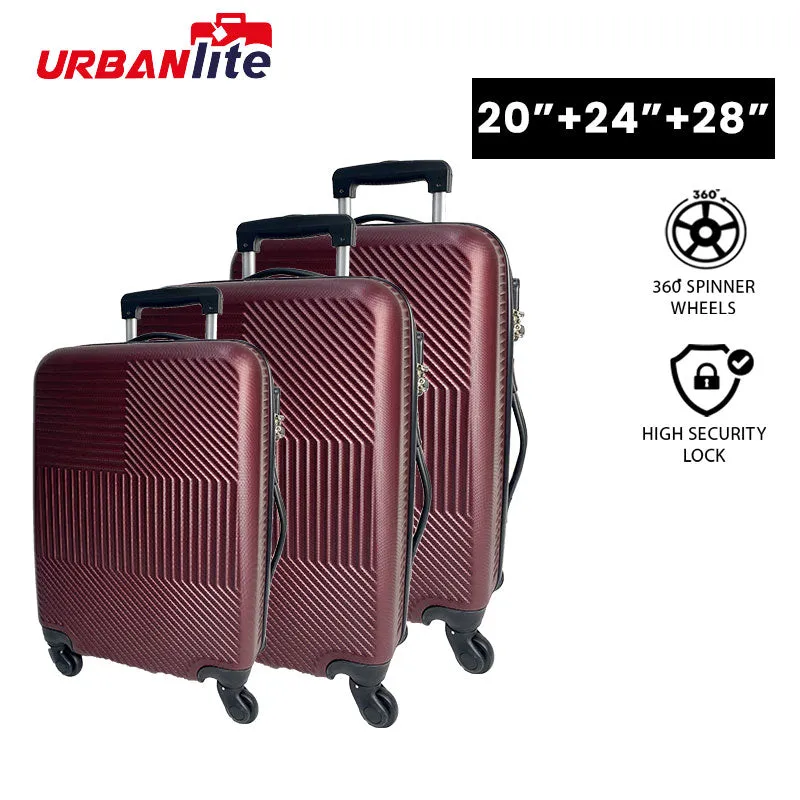 URBANlite Ray 20+24+28 Bundle | 4-Wheel Spinner | Anti-Scratch | Hard Case Luggage