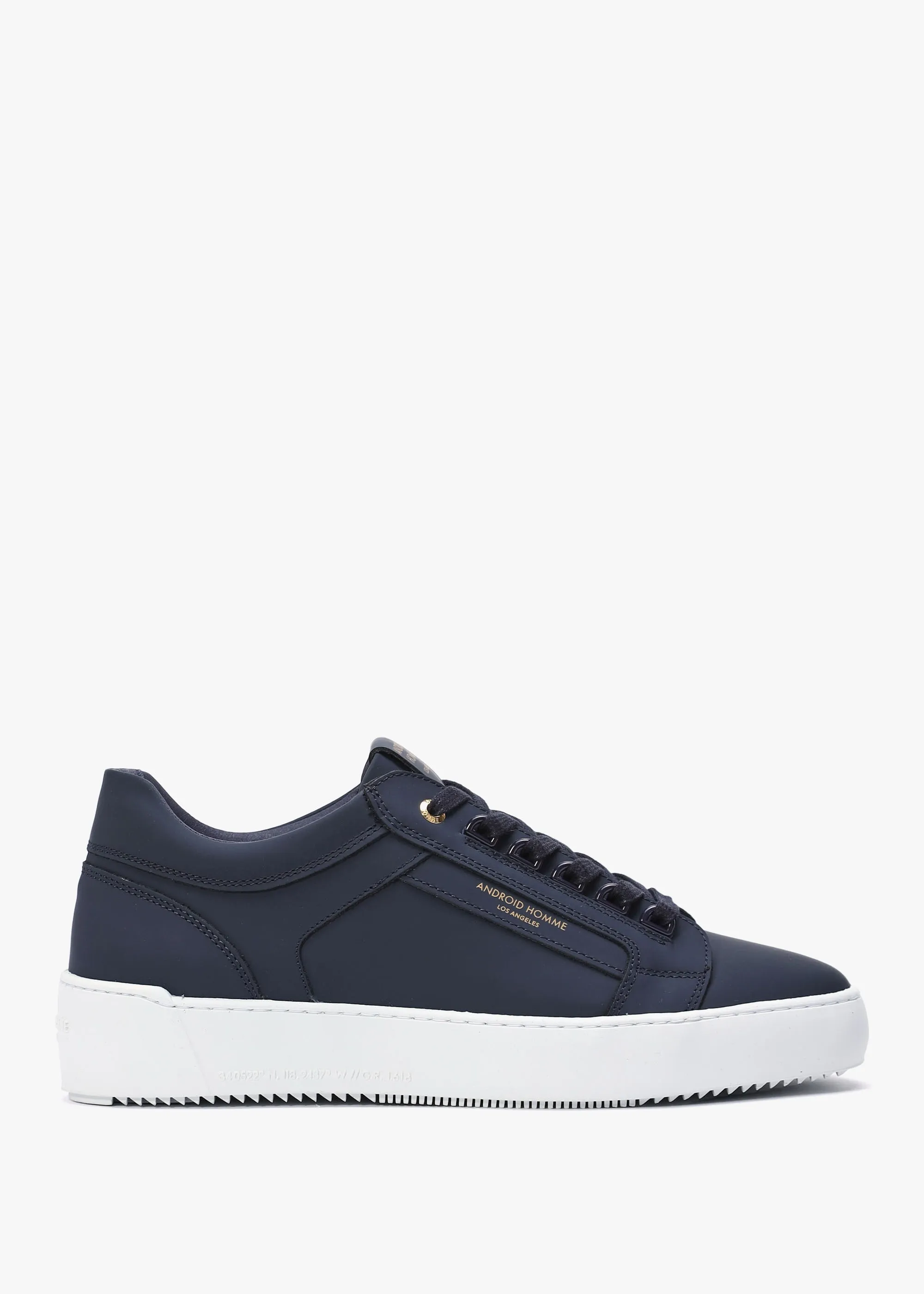 Venice Navy Leather Trainers