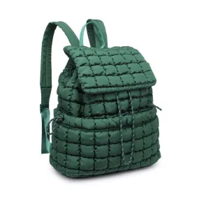 Vitality Quilted Nylon Backpack - Emerald