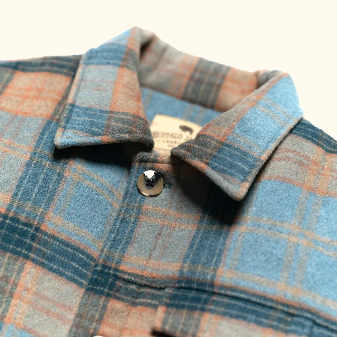 Wesley Wool Jacket | Sky Valley Plaid