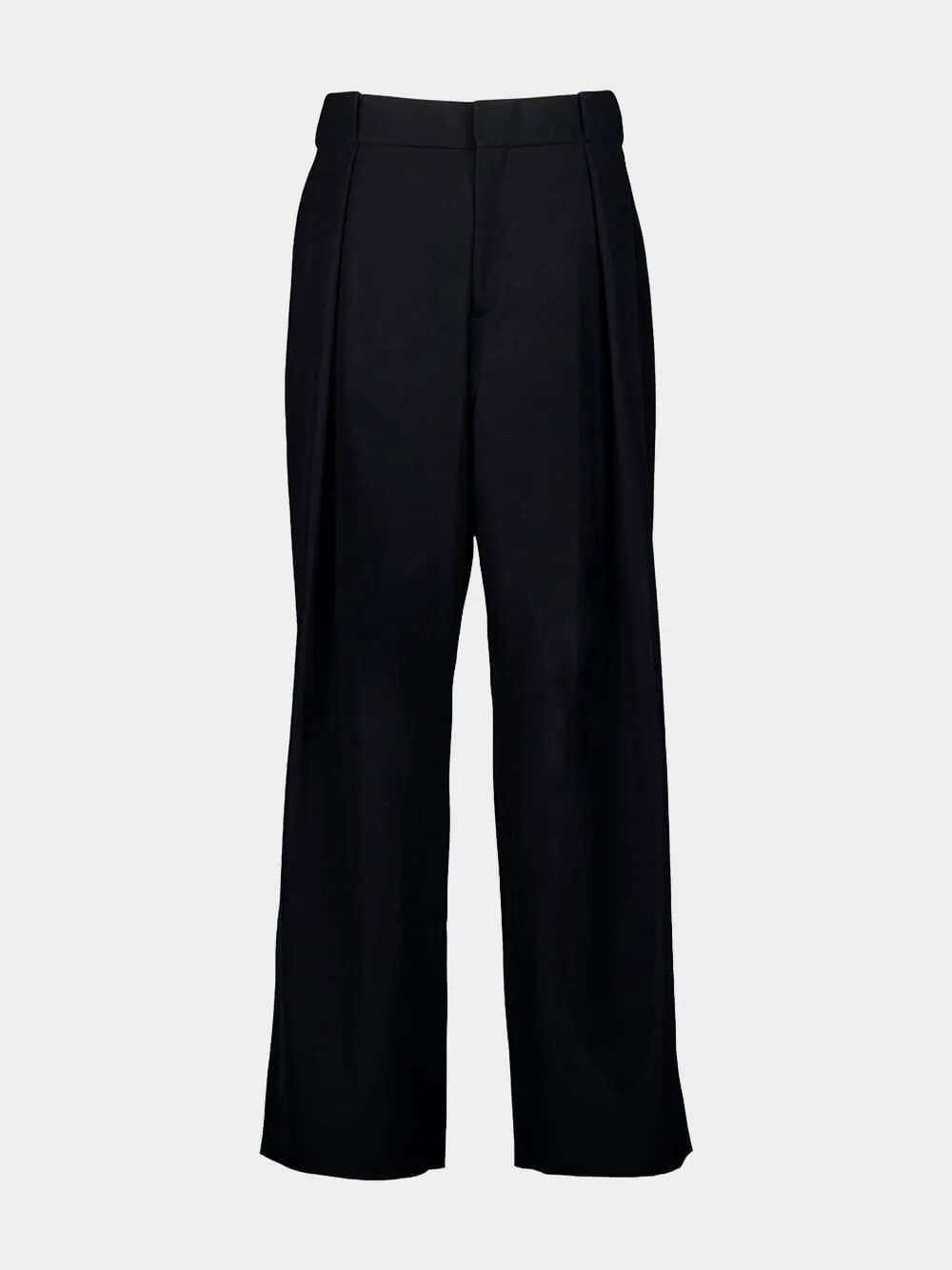 Wide-Leg Wood Trousers