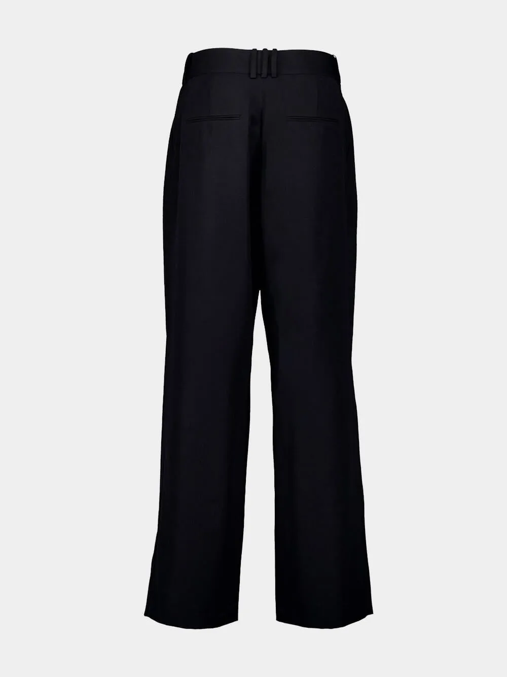 Wide-Leg Wood Trousers