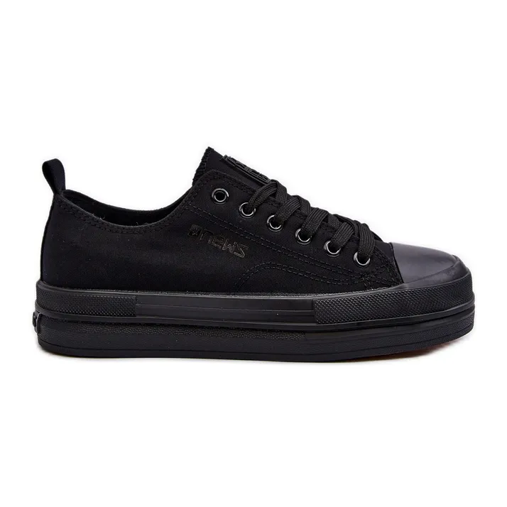 Women's Black Fabric Sneakers Staneva