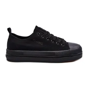 Women's Black Fabric Sneakers Staneva