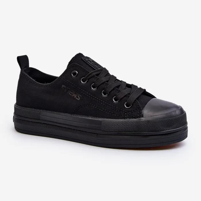 Women's Black Fabric Sneakers Staneva