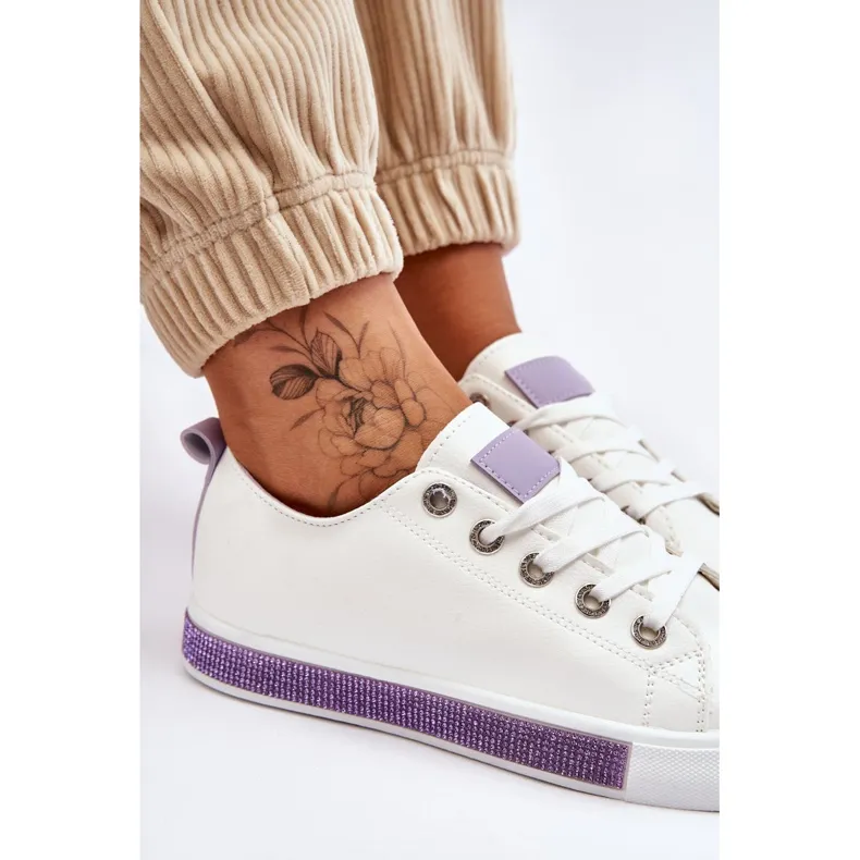 Women's Low Sneakers With Jets White-Purple Demira