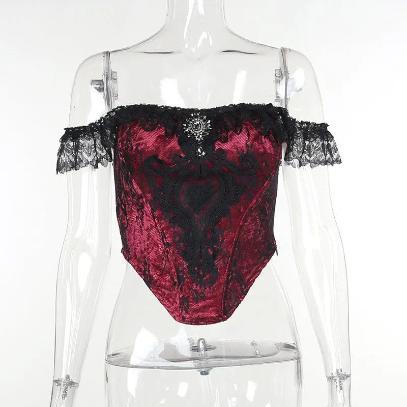 Women's Gothic Splice Lace Vest