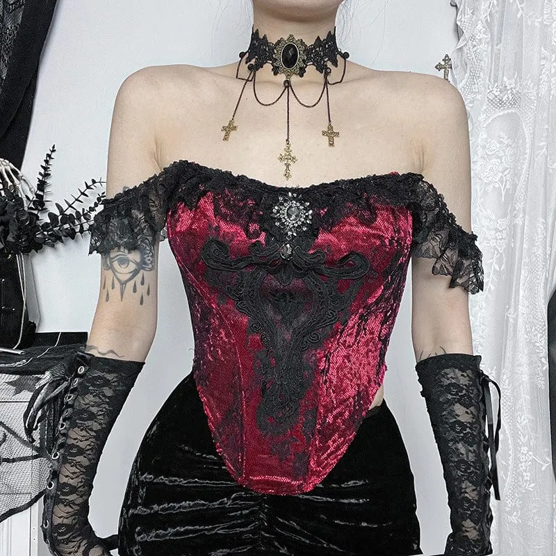 Women's Gothic Splice Lace Vest