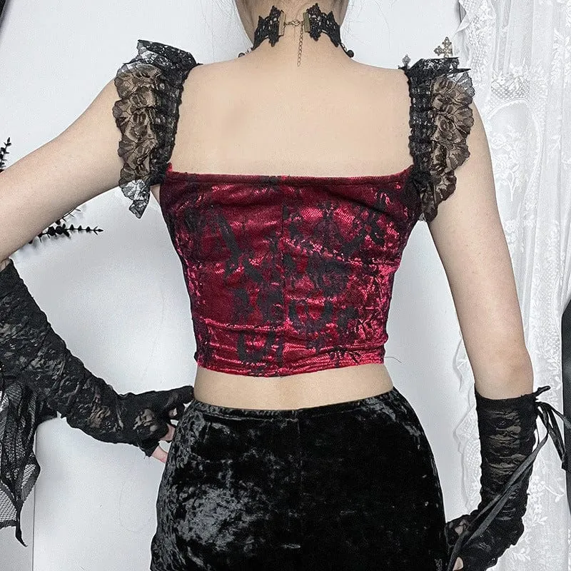 Women's Gothic Splice Lace Vest