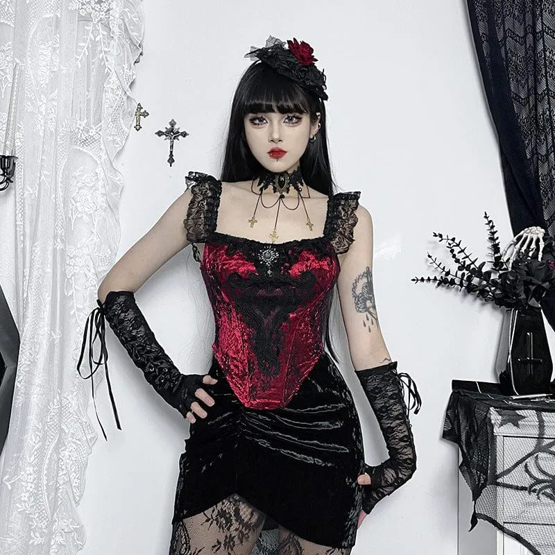 Women's Gothic Splice Lace Vest